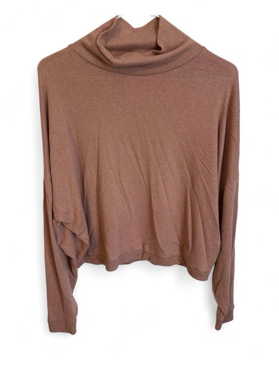 Express Sweaters - Express Cropped Cowl Neck Sweater - Mauve